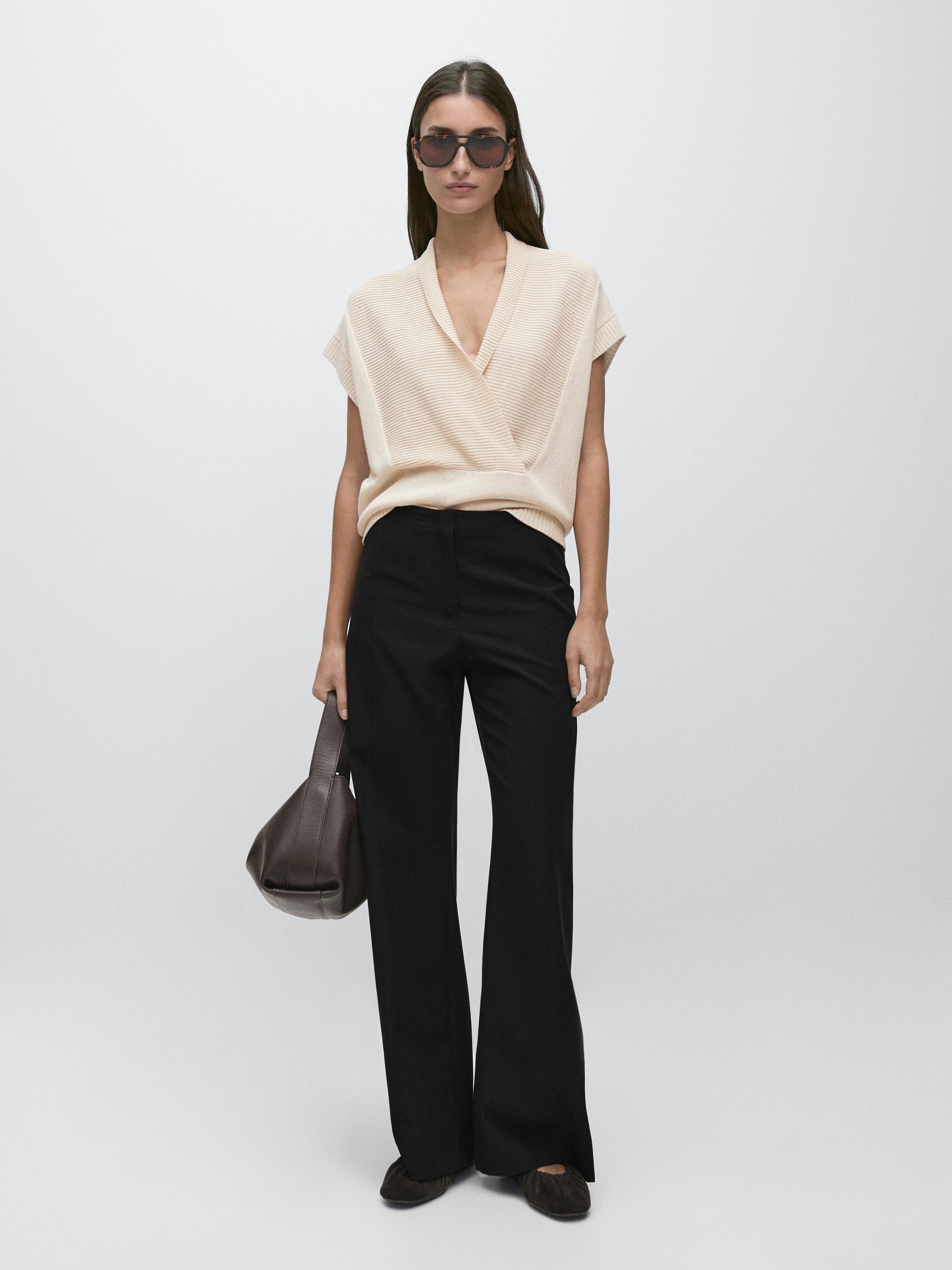 Pantalon flare avec du coton